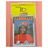 1986 TOPPS, 370, VINCE COLEMAN, ST. LOUIS