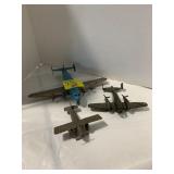 3 ANTIQUE METAL TOY PLANES