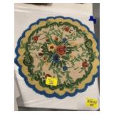 LATCH-HOOK WOOL RUG PANEL - 26' DIAMETER