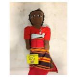 APPEARS HANDMADE BLACK AMERICANA CLOTH DOLL