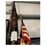 1896 AMERICAN FLAG W/ ORNATE EAGLE TOPPER,