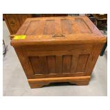 ANTIQUE WOODEN GALVANIZED LINED ICE CHEST