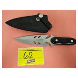 ACE OF SPADES KNIFE WITH 5' BLADE AND LEATHER