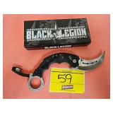 BLACK LEGION WITH 3' CURVED BLADE