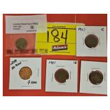 (3) INDIAN HEAD PENNIES & (2) PENNIES...2009,