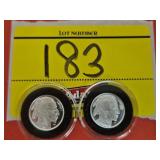 (2) 1/10 TROY OUNCE .999 FINE SILVER