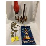 PABST MINI BOTTLES, SMOKESTACK, BRASS ANGEL