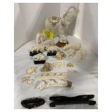 GROUP OF VINTAGE ASIAN ANIMAL FIGURES, PORCELAIN