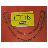 APPROX 20' ROPE CHAIN NECKLACE, STAMPED AU 925
