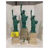 GROUP OF PLASTIC STATUE OF LIBERTY FIGURES