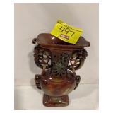 10' TALL ANTIQUE CARVED CHINESE HARDSTONE VASES -