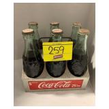 COKE METAL CARRIER W/ APPEAR VINTAGE FULL BOTTLES