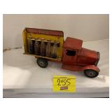 ANTIQUE METALCRAFT COKE TRUCK W/ BOTTLES