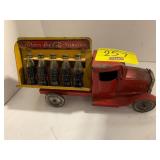 ANTIQUE METALCRAFT COKE TRUCK W/ BOTTLES