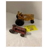 2 ANTIQUE ARCADE METAL TRACTORS