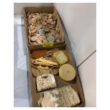 FLAT OF ANTIQUE WOODEN NICKELS FROM ALL OVER USA,