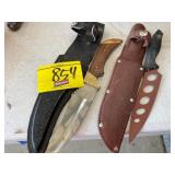 2 KNIVES W/ SHEATHS