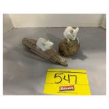 2 MOUSE DENMARK MARKED FIGURINES