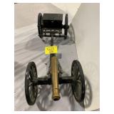 BRASS & METAL CANNON W/ CART