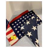 2 VINTAGE AMERICAN FLAGS