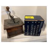 ANTIQUE IMPERIAL WOODEN COFFEE GRINDER,