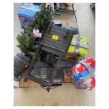 3 BLOWUPS, FOLDING OUTDOOR END TABLE, CHRISTMAS
