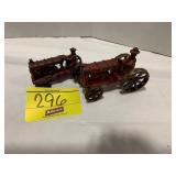 2 ANTIQUE ARCADE METAL TRACTORS