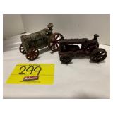 2 ANTIQUE ARCADE METAL TRACTORS