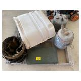 TOOLBUCKET, METAL GAS CANS, CAMP STOVE, PLASTIC