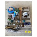 DV-85N 1/2 HP MOTOR, HAND SAWS, GLASS INSULATORS,
