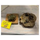 2 HANDMADE FROG & SNAKE FIGURES
