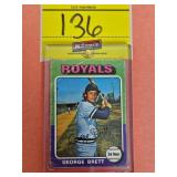 1975 TOPPS, 228, GEORGE HOWARD BRETT, ROYALS,