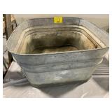 SQUARE GALVANIZED WASH TUB