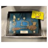 SHOWCASE W/ CIVIL WAR RELICS FROM RICHMOND VA