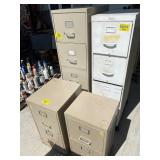 4 METAL FILE CABINETS