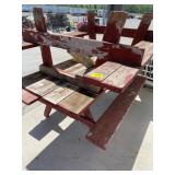 2 WOODEN PICNIC TABLES - HEAVY SO BRING OWN TO