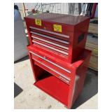 WATERLOO RED METAL ROLLAROUND TOOLBOX