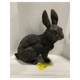 11' TALL ANTIQUE BRASS / BRONZE? RABBIT FIGURE