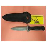 CAMILLUS KNIFE WITH 3.5' BLADE AND LEATHER SHEATH