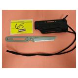 CRKT KNIFE WITH 3.5' BLADE AND PLASTIC SHEATH