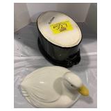 CARBONE MARKED CERAMIC DUCK SOUP TOUREEN