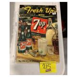 1950S 7UP CARDBOARD STANDUP SIGN