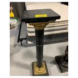 3FT TALL STONE W/ METAL ACCENTS PEDESTAL STAND