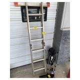 EXTENSION LADDER, METAL RACK, 2 HITCH ADAPTERS