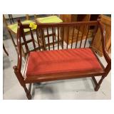 37' LONG WOODEN BENCH