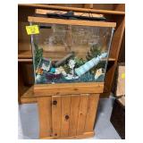 AQUARIUM ON WOODEN STAND