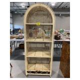 MCM 6FT TALL RATTAN SHELVING UNIT
