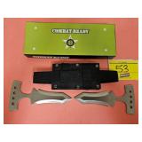 (2) COMBAT READY KNIVES WITH 3.25' BLADES AND (1)