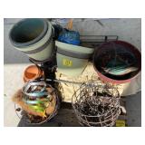 PLANTERS OF ALL KINDS, HANGING METAL BASKETS