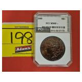 GRADED 1889 MORGAN SILVER DOLLAR